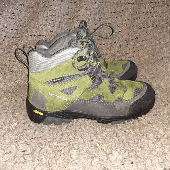 ZAMBERLAN-QUANTUM GTX-Green Suede/Leather-Hiking/Trail Boots-Sz 37-Near Mint - Picture 4 of 8